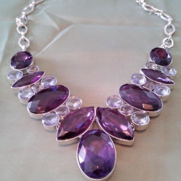 Jewelry - Amethyst and Lavender Large Stone Necklace